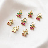 2PCS 8*10mm Yintao Necklace Pendant, 14k Plated Bra