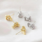 2PCS Irregular Earrings 14k Plated Jewelry Findings DIY Hand Brass Accessories