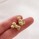 2PCS Irregular Earrings 14k Plated Jewelry Findings DIY Hand Brass Accessories