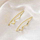 2PCS Eardrop Pendant Charms for DIY Earrings Hand Brass Accessories