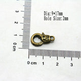 50pcs Antique Bronze Vintage Flower Lobster Clasp 9*17mm DIY Accessories