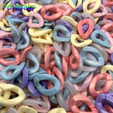 100Pcs Bright Plastic Chains Links DIY Bracelet Necklace Keychain