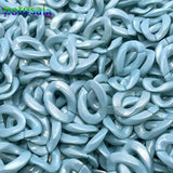 100Pcs Bright Plastic Chains Links DIY Bracelet Necklace Keychain