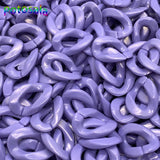 100Pcs Bright Plastic Chains Links DIY Bracelet Necklace Keychain