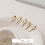 Mini Wing Zircon Pendant Earring Necklace Bracelet DIY