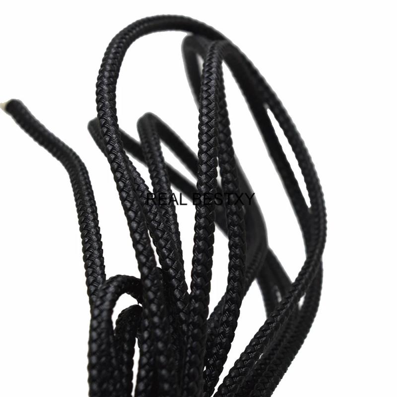 4*4mm Leather Cords with Steel Wire for DIY Jewelry Making
