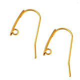 20pcs Stainless Steel Ear Wires 12x24MM Silver Tone Hooks
