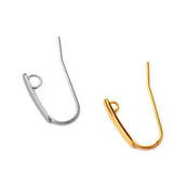 20pcs Stainless Steel Ear Wires 12x24MM Silver Tone Hooks