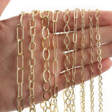 1 Meter Copper Oval Link Chain Paperclip Square Cable Necklace Bracelet Chains