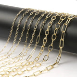1 Meter Copper Oval Link Chain Paperclip Square Cable Necklace Bracelet Chains