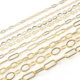 1 Meter Copper Oval Link Chain Paperclip Square Cable Necklace Bracelet Chains
