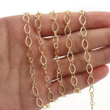 1 Meter Copper Oval Link Chain Paperclip Square Cable Necklace Bracelet Chains