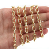 1 Meter Copper Oval Link Chain Paperclip Square Cable Necklace Bracelet Chains