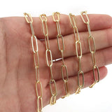 1 Meter Copper Oval Link Chain Paperclip Square Cable Necklace Bracelet Chains
