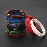 1m Round Red Natural Braided Leather Cord 3mm for Jewelry Making