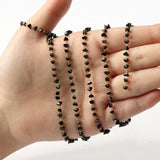 1 Meter Triangle Crystal Brass Chains DIY Necklace Anklet Bracelet Making