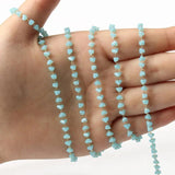 1 Meter Triangle Crystal Brass Chains DIY Necklace Anklet Bracelet Making