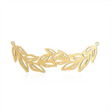 2Pcs Stainless Steel Leaf Charms Pendant for DIY Necklace Making