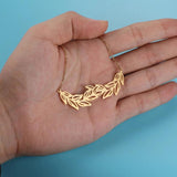 2Pcs Stainless Steel Leaf Charms Pendant for DIY Necklace Making