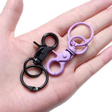 5Pcs Mixed Round Lobster Clasp Keychains for Jewelry Making Key Rings Bag Access