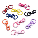 5Pcs Mixed Round Lobster Clasp Keychains for Jewelry Making Key Rings Bag Access
