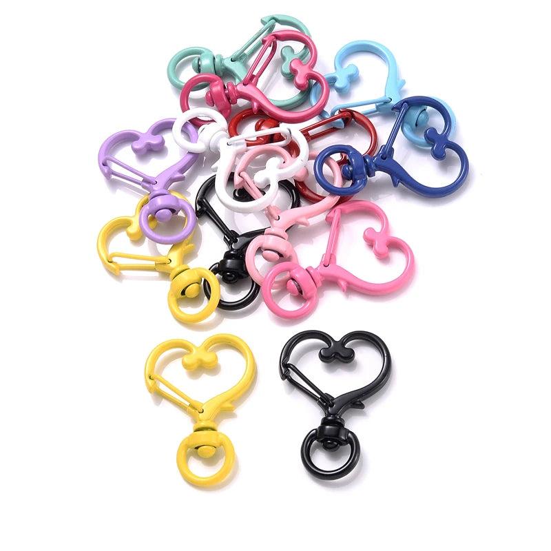 10Pcs Alloy Heart Animal Lobster Clasps for DIY Key Rings Keychain