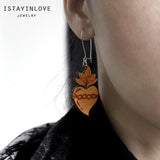 Laser Cut Wood Poker Charm for DIY Jewelry Making