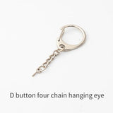 10pcs D Shape Buckle with Chain Sheep Eye Clasp for Jewelry Accessory