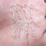 20PCS 925 Silver Earring Accessories Ear Crochet Bead Piercing Earrings DIY