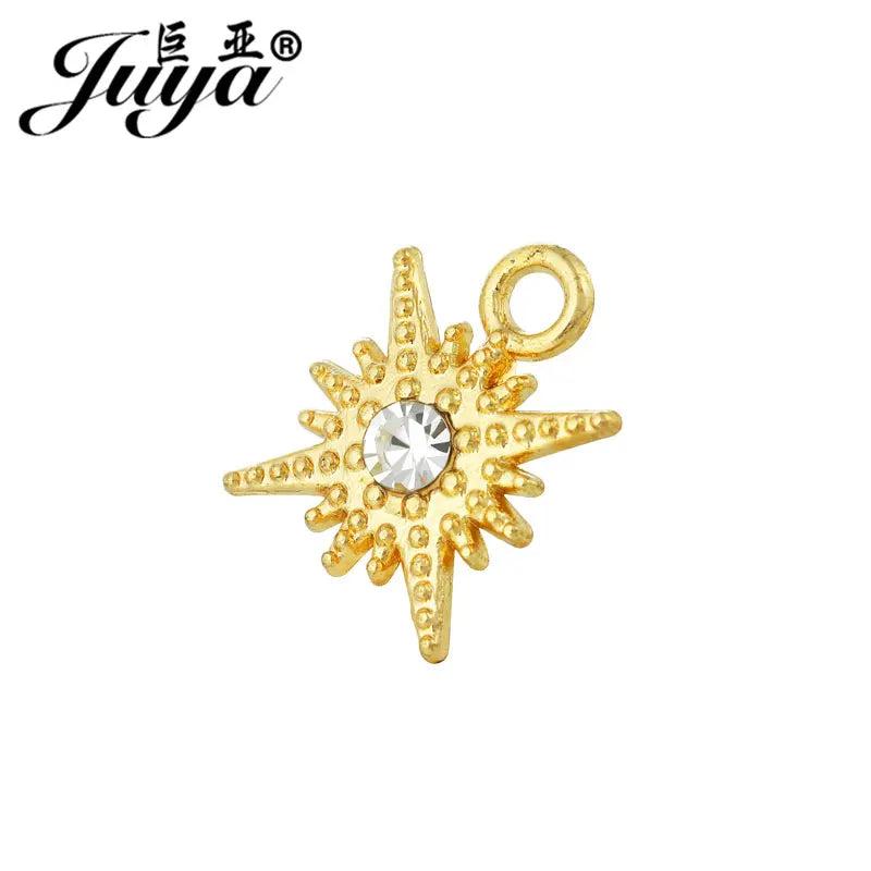 30pcs Crystal Star Pendant Charms for DIY Earrings Bracelets Necklaces