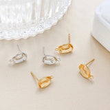 4 Pcs Copper Clad Baroque Earrings DIY Jewelry Accessories