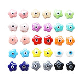 14mm Ceramic Flower Beads Set of 6 DIY Jewelry Making