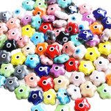 14mm Ceramic Flower Beads Set of 6 DIY Jewelry Making