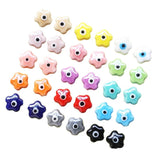 14mm Ceramic Flower Beads Set of 6 DIY Jewelry Making