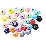 14mm Ceramic Flower Beads Set of 6 DIY Jewelry Making