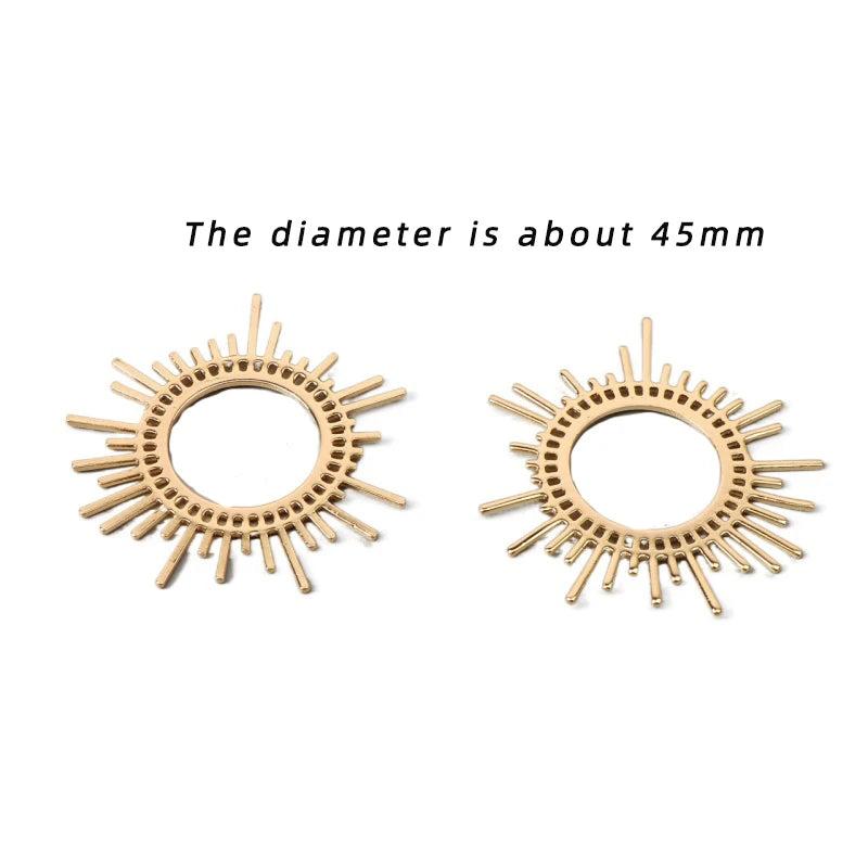 Copper Plated 14K Sun Star Pendant DIY Jewelry Accessories
