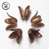 Antique Bronze Brass Flower Bead Caps, 17x22mm, Hole: 2.5mm