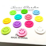 100pcs Acrylic Smile Face Charms Pendants DIY