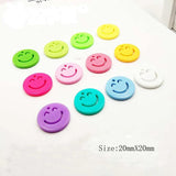 100pcs Acrylic Smile Face Charms Pendants DIY