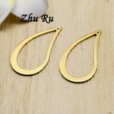 10pcs Copper Hollow Water Droplets Charms for Bracelets Making