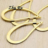 10pcs Copper Hollow Water Droplets Charms for Bracelets Making