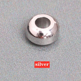 20pcs Dia. 4.88mm Silver Metal Copper Spacer Beads For DIY Jewelry Making