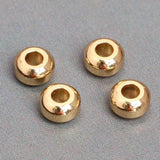 20pcs Dia. 4.88mm Silver Metal Copper Spacer Beads For DIY Jewelry Making