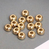 20pcs Dia. 4.88mm Silver Metal Copper Spacer Beads For DIY Jewelry Making