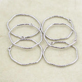10pcs Silver Round Hollow Pendant Charms for Diy Earrings Necklace