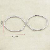 10pcs Silver Round Hollow Pendant Charms for Diy Earrings Necklace