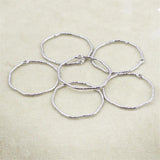 10pcs Silver Round Hollow Pendant Charms for Diy Earrings Necklace
