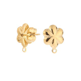 10pcs/lot Hollow Stainless Steel Earring Studs Round Stud Earrings with Hole
