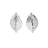 10pcs/lot Hollow Stainless Steel Earring Studs Round Stud Earrings with Hole