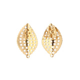 10pcs/lot Hollow Stainless Steel Earring Studs Round Stud Earrings with Hole